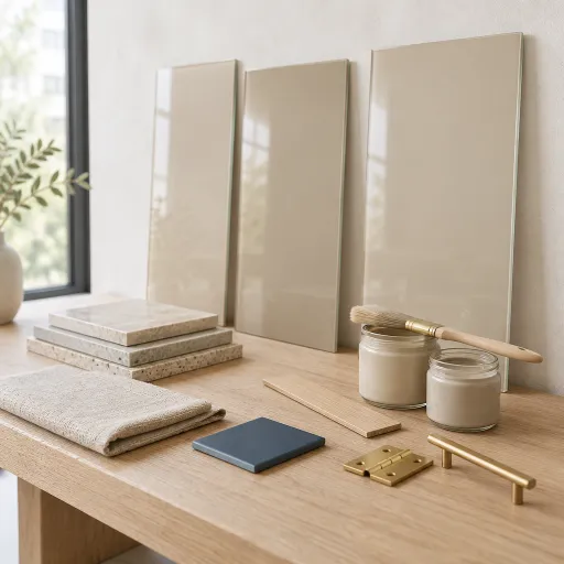 Beige back painted glass as a quiet luxury statement in contemporary hotel interiors
